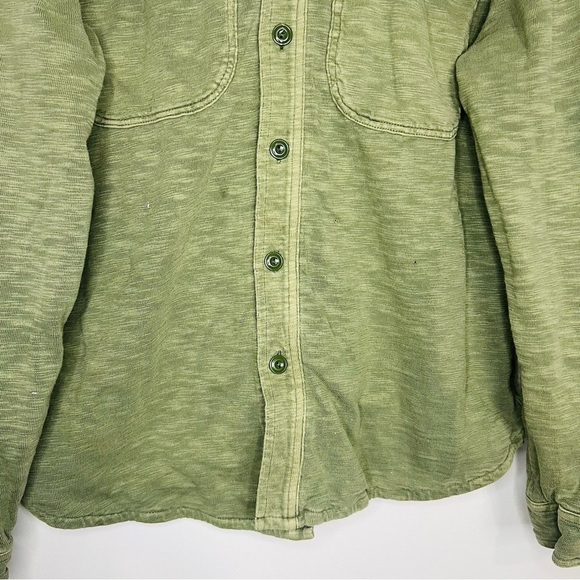 J.Crew Green Waffle-lined garment-dyed Harbor Shirt Large - Picture 6 of 8